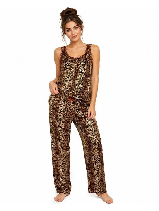Under Silk Other - Kathryn Leopard Print Lounge Pajama Set Womens Large NWT Matching Set Tank Top